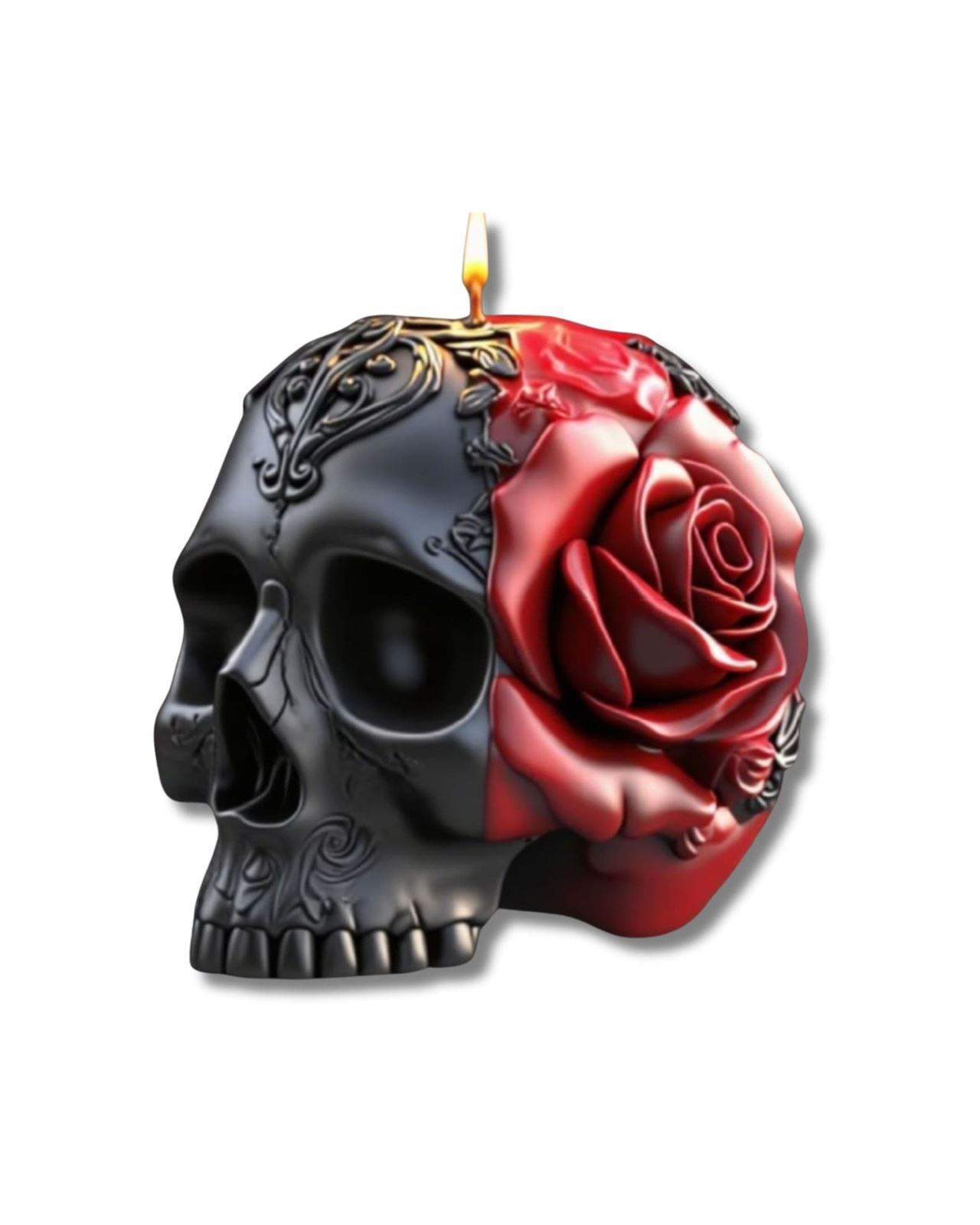 Calavera y rosa - Imagen 1