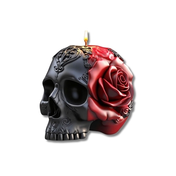 Calavera y rosa - Imagen 1
