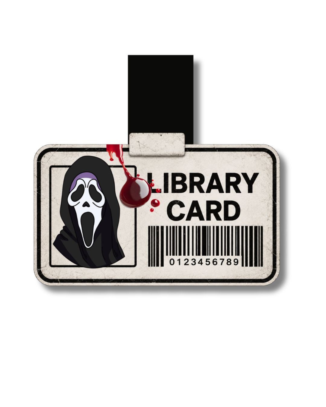 Marcapáginas Magnético Library Card Ghostface - Imagen 1