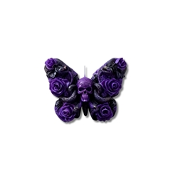 Mariposa con calavera y flor - Imagen 1