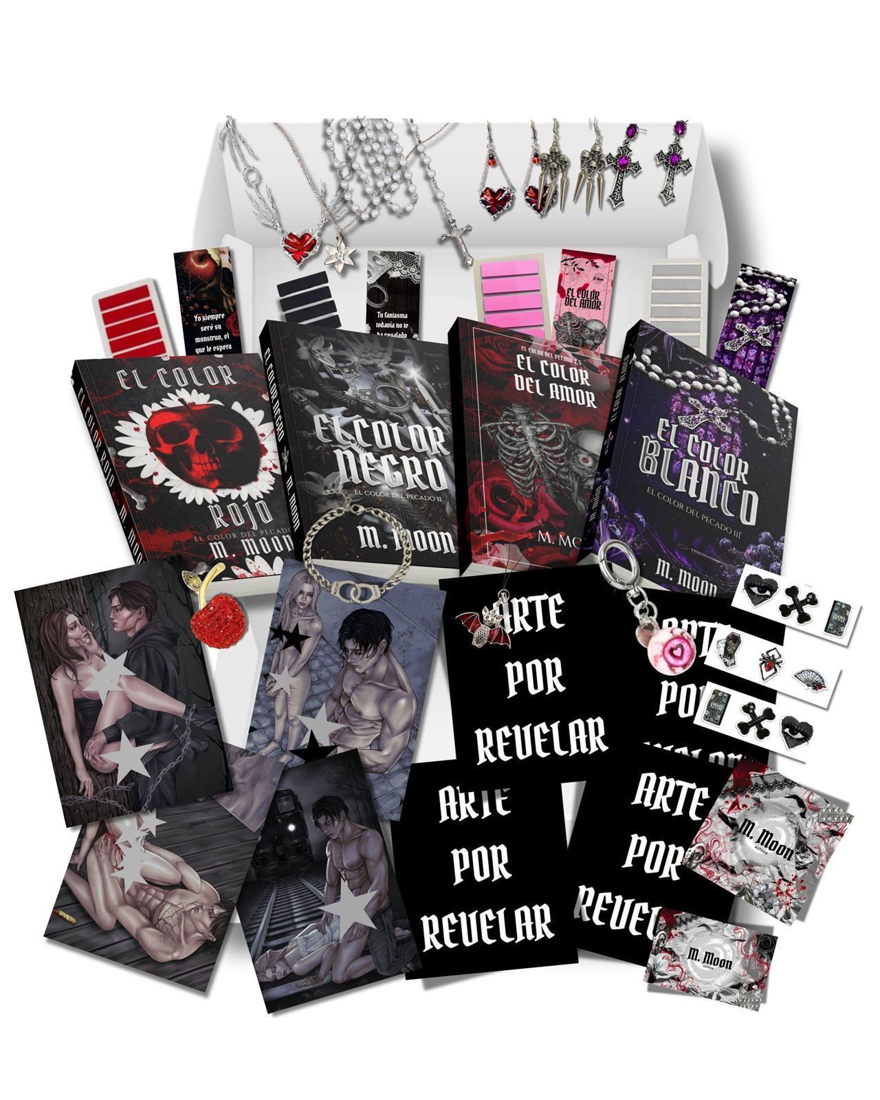 Preventa caja literaria El color del pecado COMPLETA de M.Moon - Imagen 1