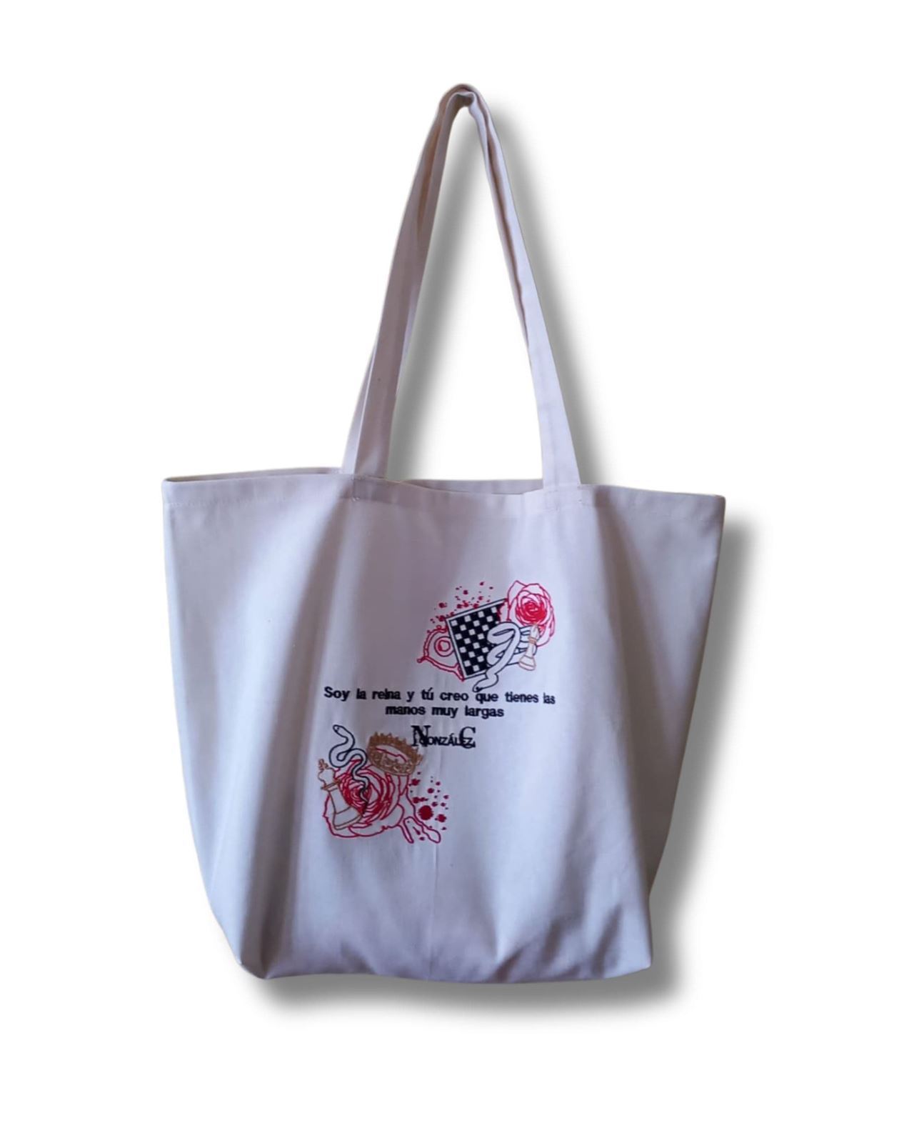 Tote bag bordada Infierno de NC González - Imagen 1